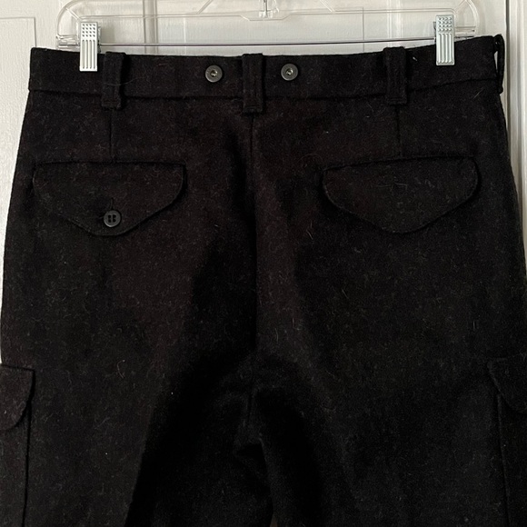 Vintage Filson Mackinaw Wool Field Pants Black Charcoal Mens 36 Outdoor Warm - Picture 6 of 11